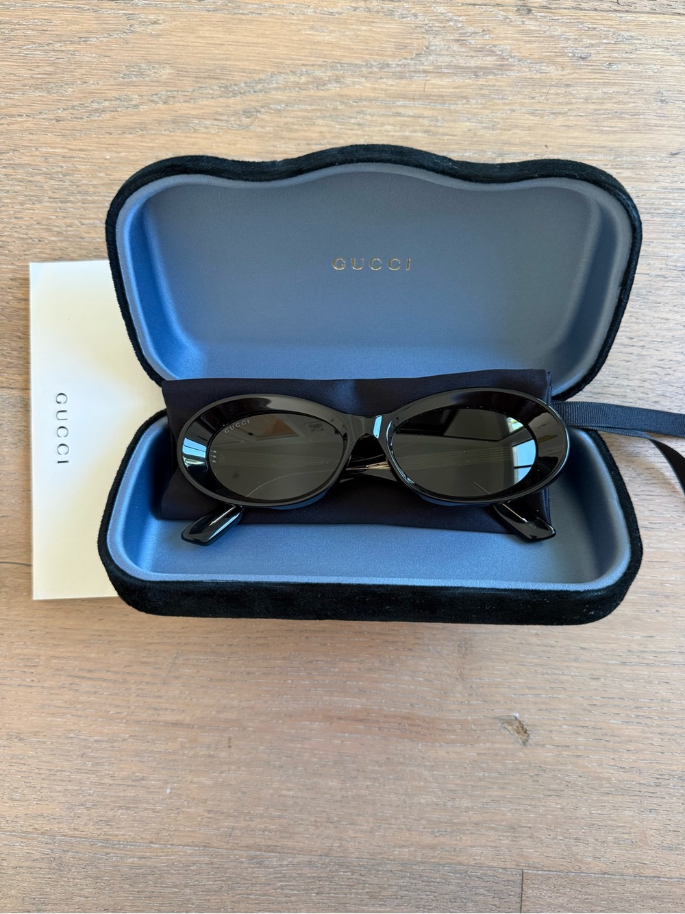 Gucci GG1527S Black Oval Sunglasses